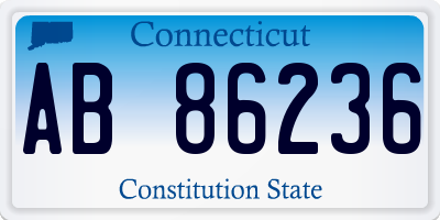 CT license plate AB86236