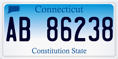 CT license plate AB86238