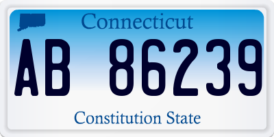 CT license plate AB86239