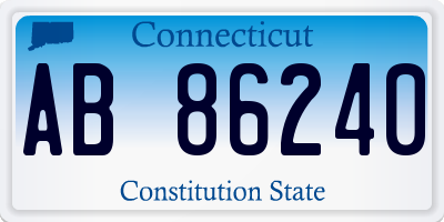 CT license plate AB86240