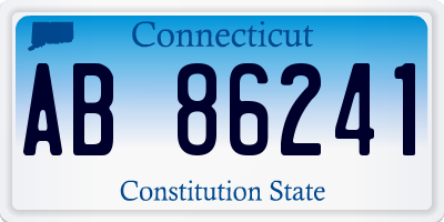 CT license plate AB86241