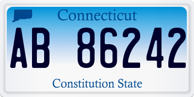 CT license plate AB86242