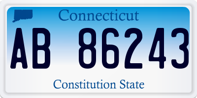 CT license plate AB86243