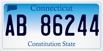 CT license plate AB86244