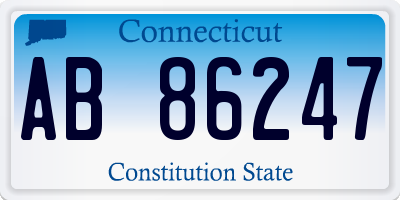CT license plate AB86247