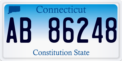 CT license plate AB86248