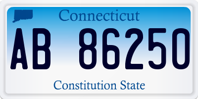 CT license plate AB86250