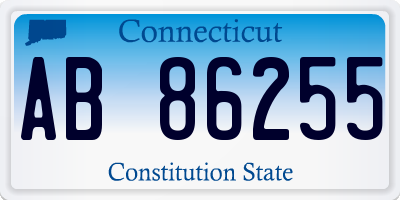 CT license plate AB86255