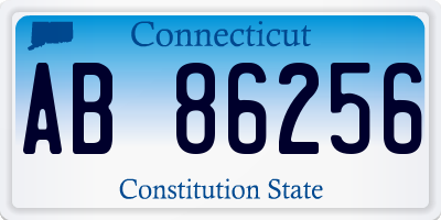 CT license plate AB86256