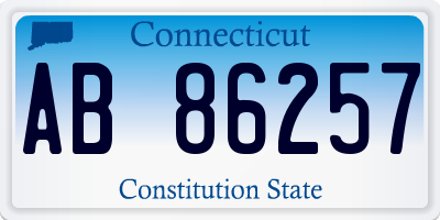 CT license plate AB86257