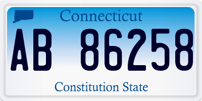 CT license plate AB86258