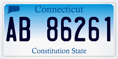 CT license plate AB86261