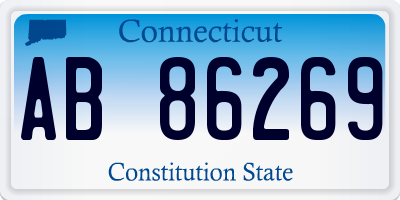 CT license plate AB86269