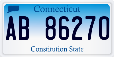 CT license plate AB86270