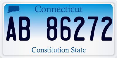 CT license plate AB86272