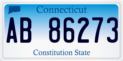 CT license plate AB86273