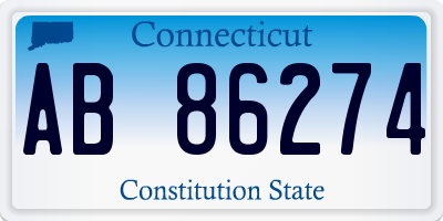 CT license plate AB86274