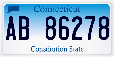 CT license plate AB86278