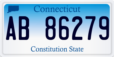 CT license plate AB86279