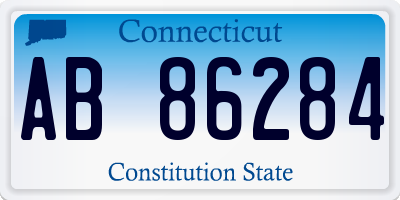 CT license plate AB86284