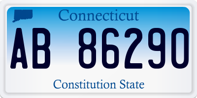 CT license plate AB86290