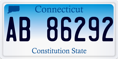 CT license plate AB86292