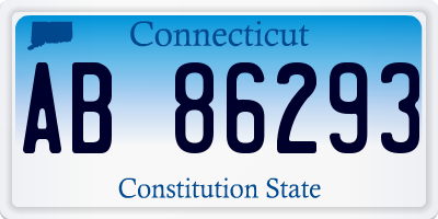 CT license plate AB86293