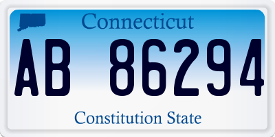 CT license plate AB86294