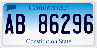 CT license plate AB86296