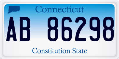 CT license plate AB86298