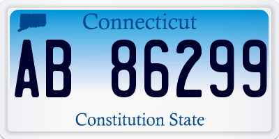 CT license plate AB86299