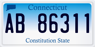 CT license plate AB86311