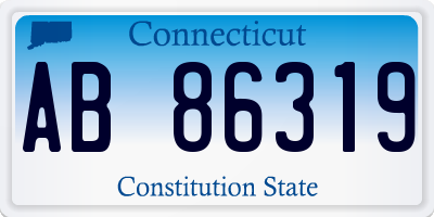 CT license plate AB86319