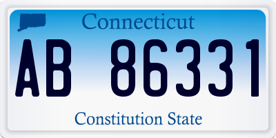 CT license plate AB86331