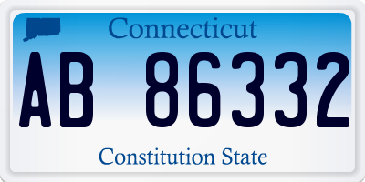 CT license plate AB86332