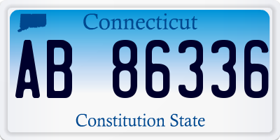 CT license plate AB86336