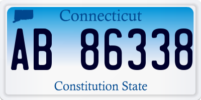 CT license plate AB86338