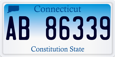 CT license plate AB86339