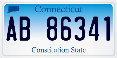 CT license plate AB86341