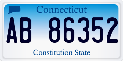 CT license plate AB86352