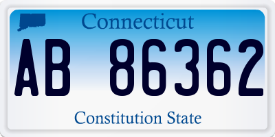CT license plate AB86362