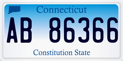 CT license plate AB86366