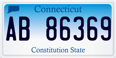 CT license plate AB86369