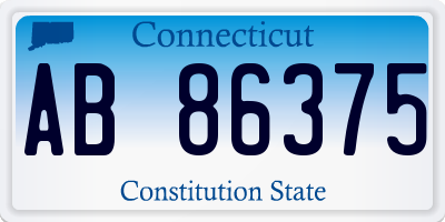 CT license plate AB86375
