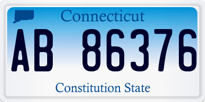 CT license plate AB86376