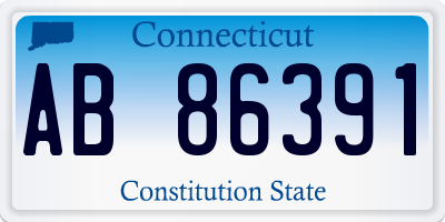 CT license plate AB86391