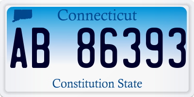 CT license plate AB86393