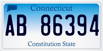 CT license plate AB86394