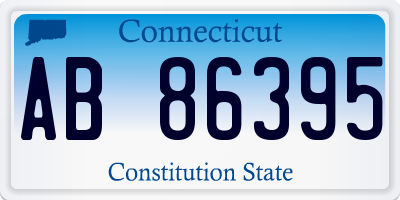 CT license plate AB86395