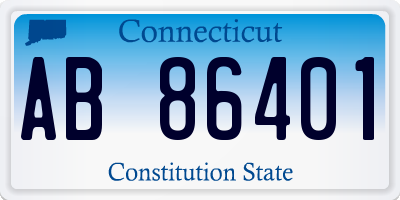 CT license plate AB86401